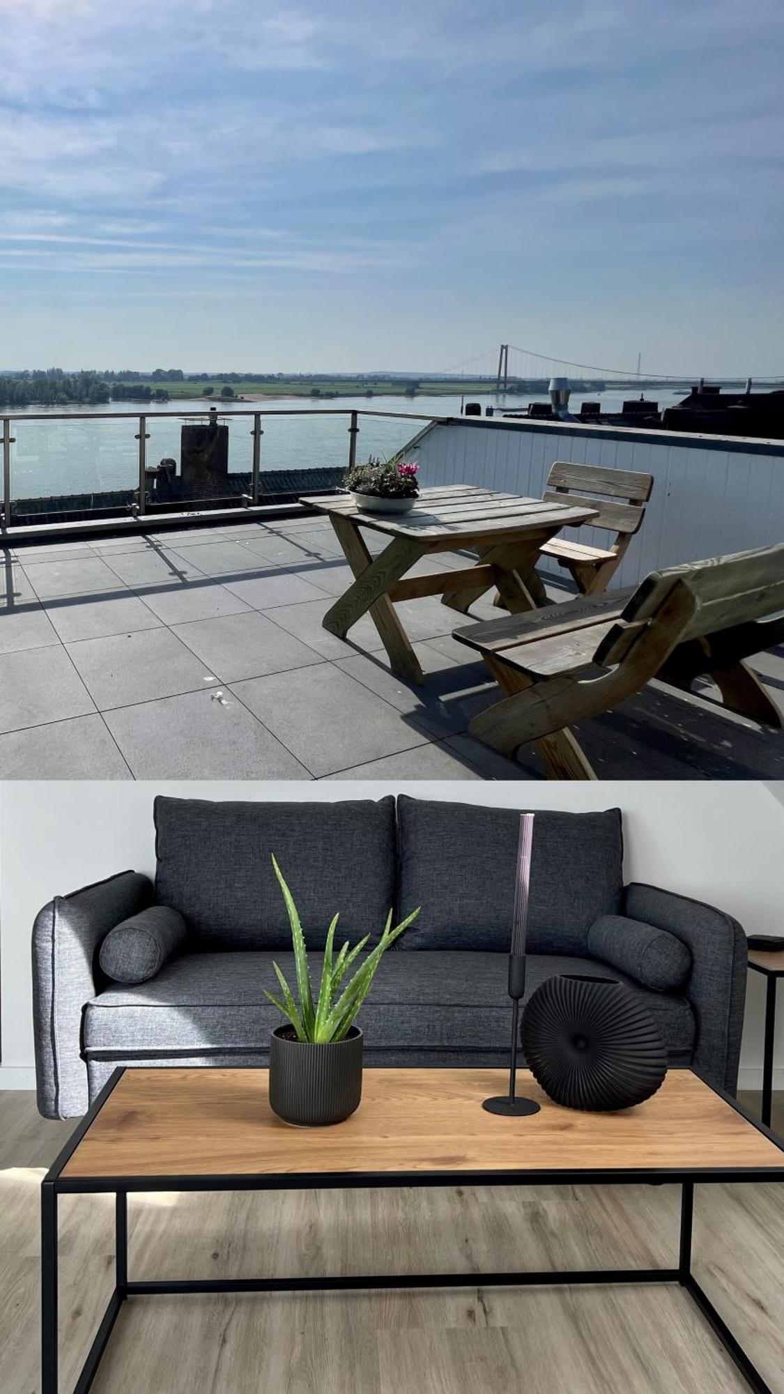 Panorama - Exklusives Apartment An Der Promenade Mit Dachterrasse & Rheinblick Emmerich Extérieur photo
